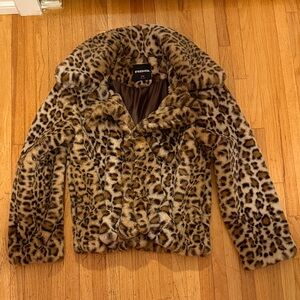 Tilly’s RSQ Cheetah Print Teddy Jacket